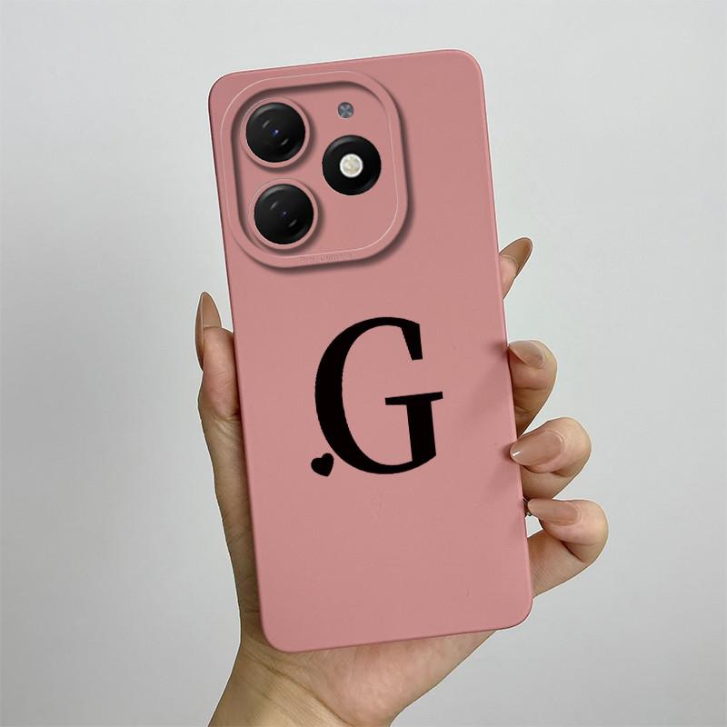 Чехол для Tecno Spark 20 Pro Чехол для телефона Tecno Spark 20 Tecno Spark 20C BG7n BG7 KJ5 KJ6 Милые начальные буквы Матовый ТПУ Мягкий чехол
