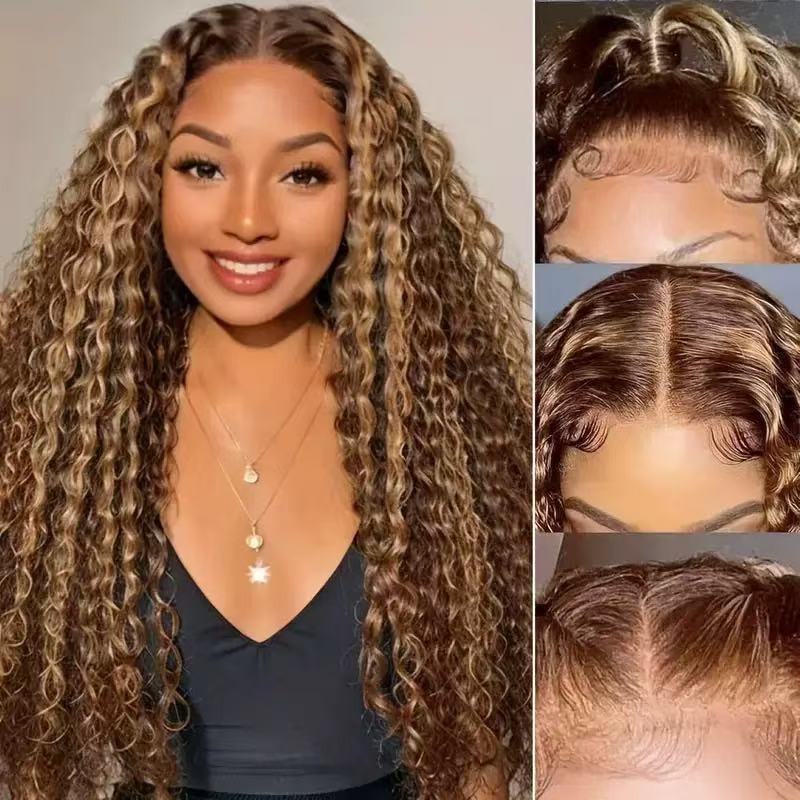 African Style Lace Front Wig With Tight Curls Long 13x4 Synthetic Hair Women Natural Look