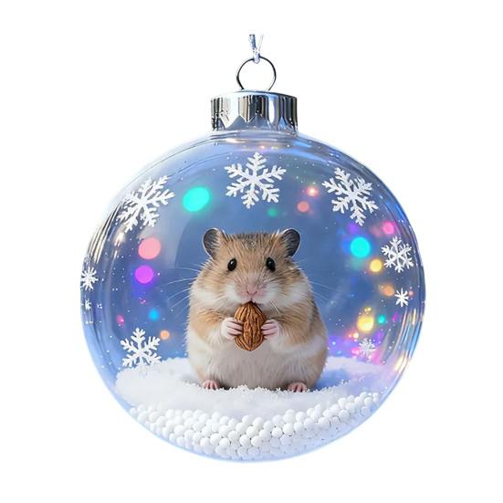 Рождественская лягушка, плоская акриловая подвеска 2D, украшение на елку с дикими животными, праздничное украшение комнаты, значимые подарки для детей