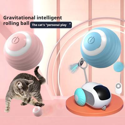 Интерактивный мяч для кошек Умные игрушки для кошек Автоматический катящийся волшебный шар для помещений Электронная интерактивная игрушка для кошек Аксессуары для игр для кошек