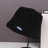 Autumn and winter simple and versatile face small bucket hat women's outdoor cold and warm plush knitted basin hat bucket hat