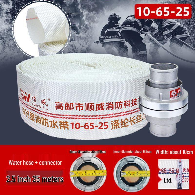 Пожарный рукав высокого давления 65 футов и соединитель для гидранта со взрывозащищенным водяным пистолетом, 20/25 м