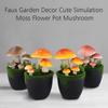 1PC Potted Faux Garden Decor Simulation Moss Flower Pot Mushroom Artificial Mushroom Bonsai Plant