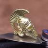 Outdoors EDC Tool Brass Spartan Roman Warrior Helmet Knife Beads Lanyard Pendant DIY Paracord Bead Woven Rope Bracelet Accessory