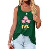 Женский модный топ без рукавов, летняя повседневная футболка с круглым вырезом и принтом, свободная майка Laides