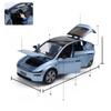 CJEY4 Tesla Model Y  Car Model Toy 132 Alloy Simulation Sound And Light Interactive Collectible Sedan Car Decoration
