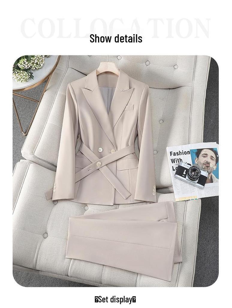 Женский высококлассный осенне-зимний приемный костюмный набор для профессиональной и стильной презентации