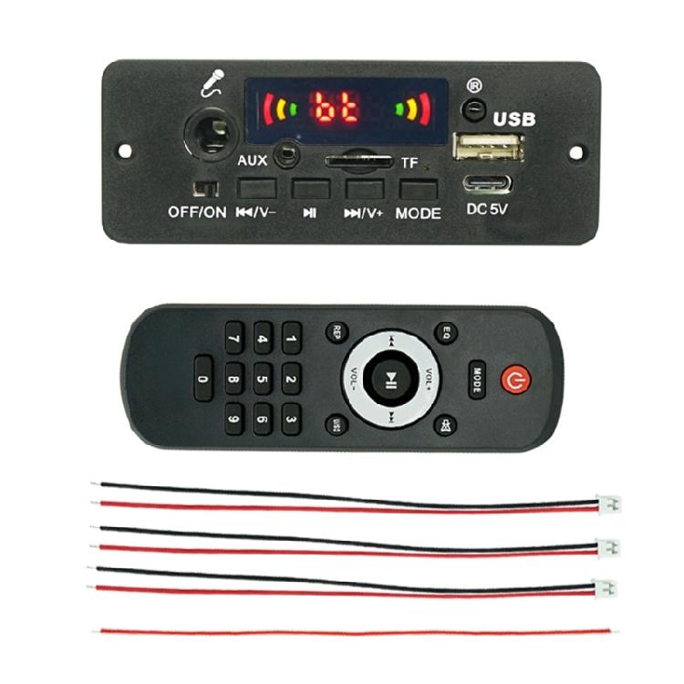 Плата декодеров Беспроводной автомобильный MP3-плеер с Bluetooth-совместимостью 5.0 Модуль записи USB Поддержка USB TF-карты AUX FM-радио