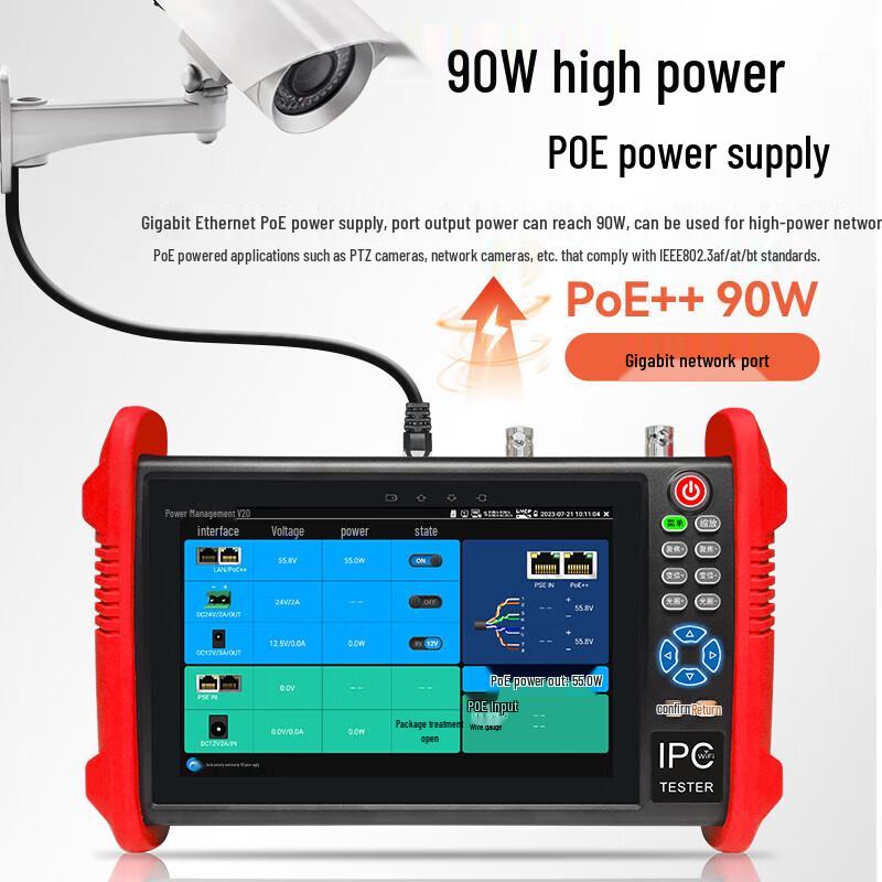 WANGLU IPC-9900 Pro+ CCTV Tester CN plug (adapter included)