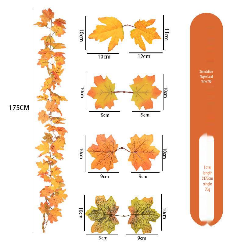 Autumn Maple Leaf Vine for Thanksgiving, Halloween & Christmas Decor