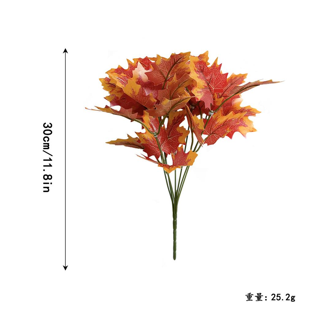 Искусственные растения 7 веток листьев красного клена, отдельные пучки зеленых растений, аксессуары для украшения стены, DIY цветочная композиция