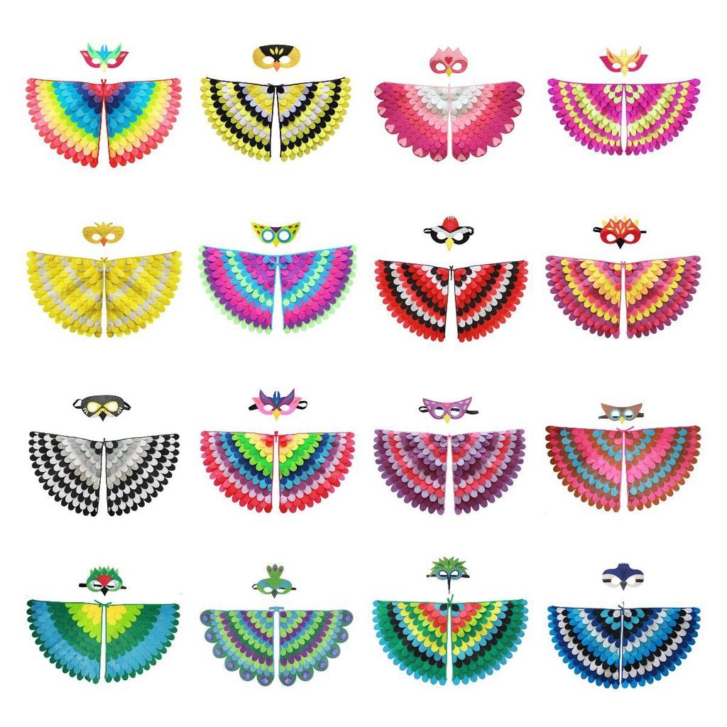 Костюм птицы Хэллоуин Крыло с маской Детский Детский Маскарадный Наряд Животного Косплей