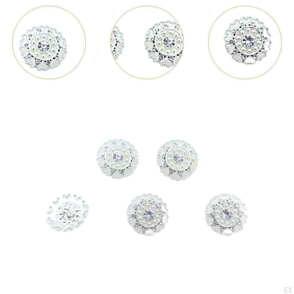 5 шт. Стразы пуговицы цветочные украшения 20 мм сменный декоративный стержень