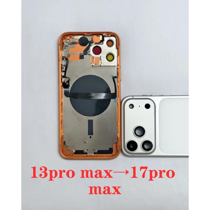 Корпус задняя крышка DIY для 13 Pro Max до 17 Pro Max Замена задней батареи средней рамы для iPhone 13 Pro Max как 17 Pro Max