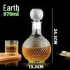European Style Crystal XO Whiskey Decanter - Transparent Glass Wine Bottle