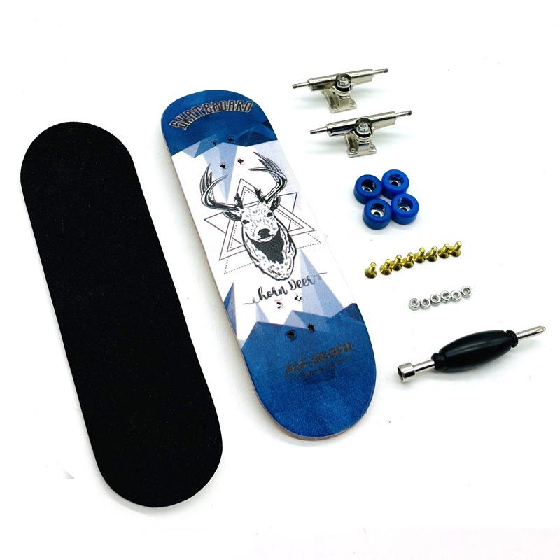 Maple Double Kick Finger Skateboard Toy for Teens & Children