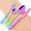 16Pcs Cutlery Set Stainless Steel Dinnerware Steak Knife Fork Spoon Teaspoon Flatware Dishwasher Safe Kitchen Mirror Tableware