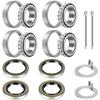 Set Of 2 Trailer Bearing Kit L68149 L44649 Boat Trailer Axle Wheel Hub Bearings Fits For 1-3/8" To 1-1/16" 3500 Lbs Trailer Axle, 171255TB/10-19