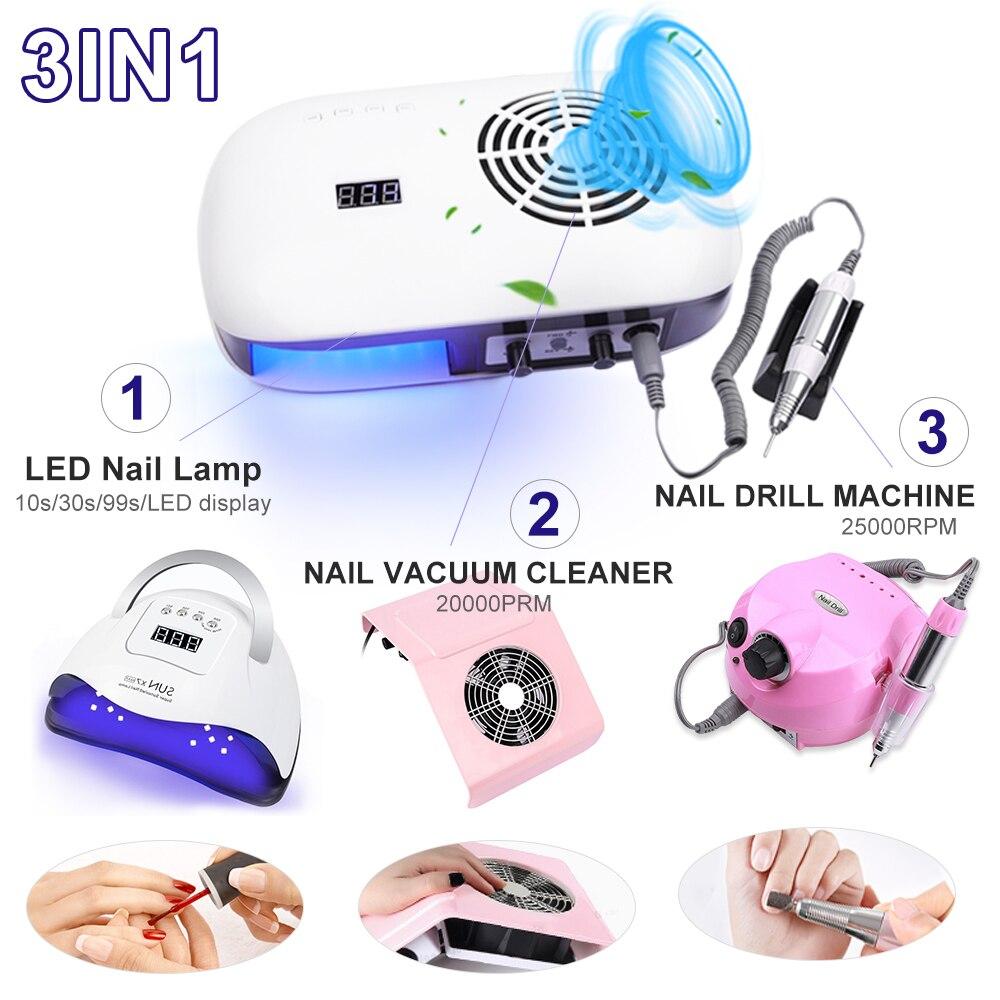 Набор для ногтей MOSKANY с полнофункциональной маникюрной машинкой мощностью 140 Вт с полигелем для ногтей, 10 цветов лака для ногтей, полный набор инструментов для ногтей