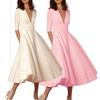 Elegant Casual Knit Dress For Women With V Neckline Available In Various Colors