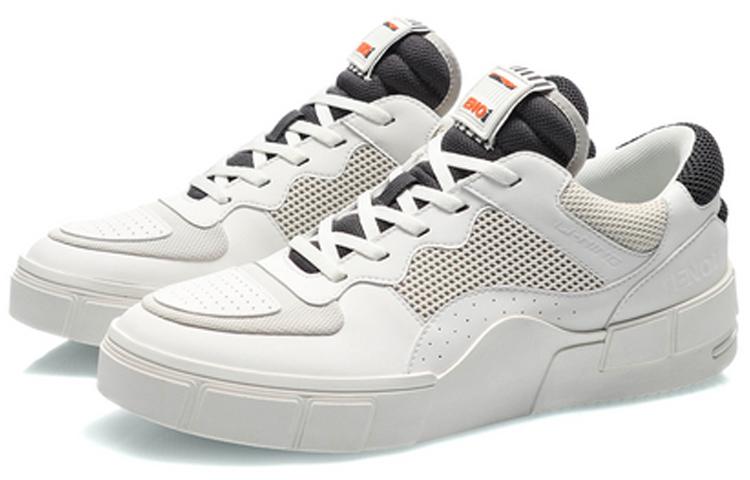 Li Ning CF The One Низкие кеды для скейтбординга Мужские Mist White AGCQ437-1