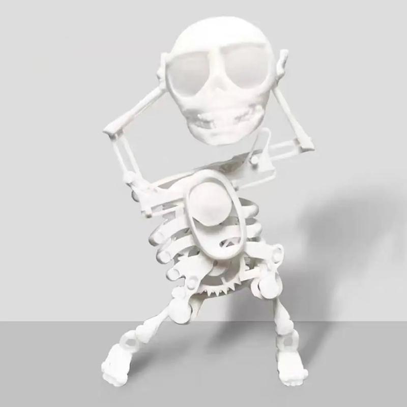 3D Танцующий Скелет Жуткий Танцующий Подвижный Скелет Мультяшное Животное Мини Фигурка Черепа Обучающая Игрушка Детский Подарок