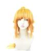 Желтый истребитель демонов Kimetsu no Yaiba Agatsuma Zenitsu, женский длинный парик с хвостиком, костюм для косплея, термостойкие парики из синтетических волос