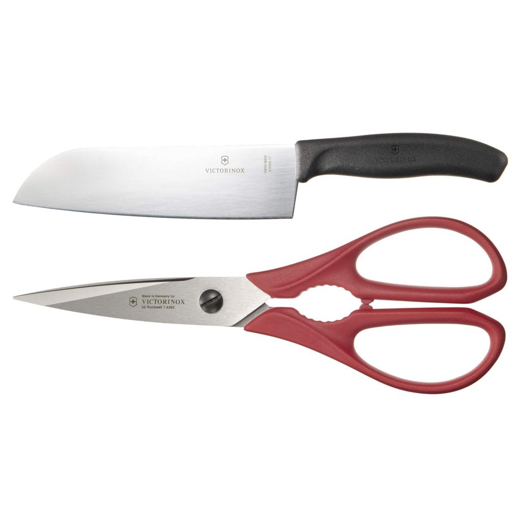 VICTORINOX Gift Set Knife Kitchen Scissors Multi 17cm Swiss Classic Petty Knife + 6.9003.2G-X1