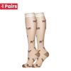1 Pair Cute Cat Compression Socks Knee High 20-30 Mmhg Fit Medical Edema Diabetes Varicose Veins Running Sports Socks