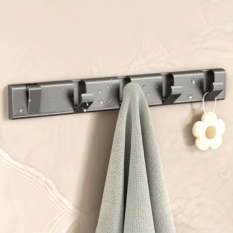 Алюминиевый невидимый складной креативный крючок для переноски сумок, крючок для подвешивания полотенец, складные крючки, настенный крючок, вешалка для одежды, настенное крепление
