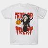 Футболка женская смешная Grim Reaper Trick Or Treat Halloween Harajuku Print Kawaii футболка летняя женская футболка с коротким рукавом топ