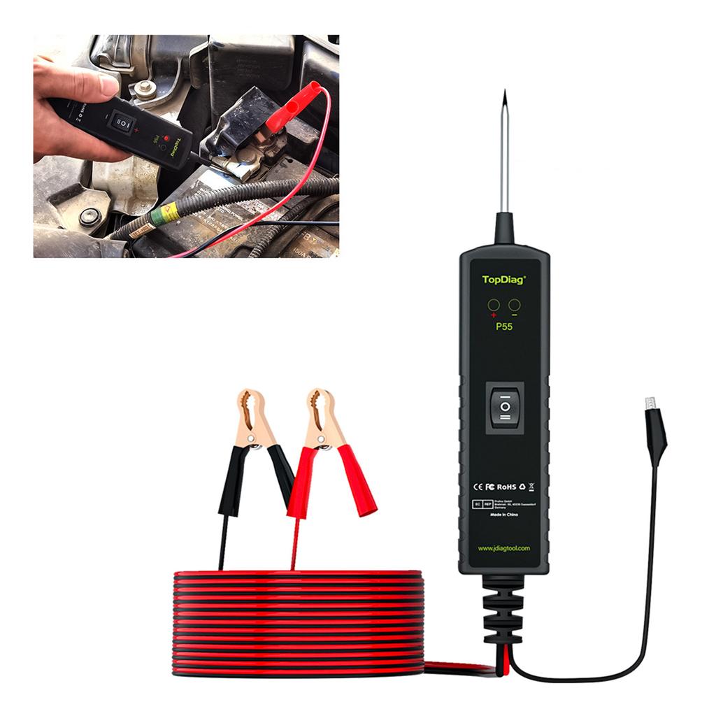 Сверхмощный автоматический тестер цепей, испытательная лампа 12 В/24 В с зажимом типа «крокодил», тестер напряжения цепи для автомобилей, мотоциклов