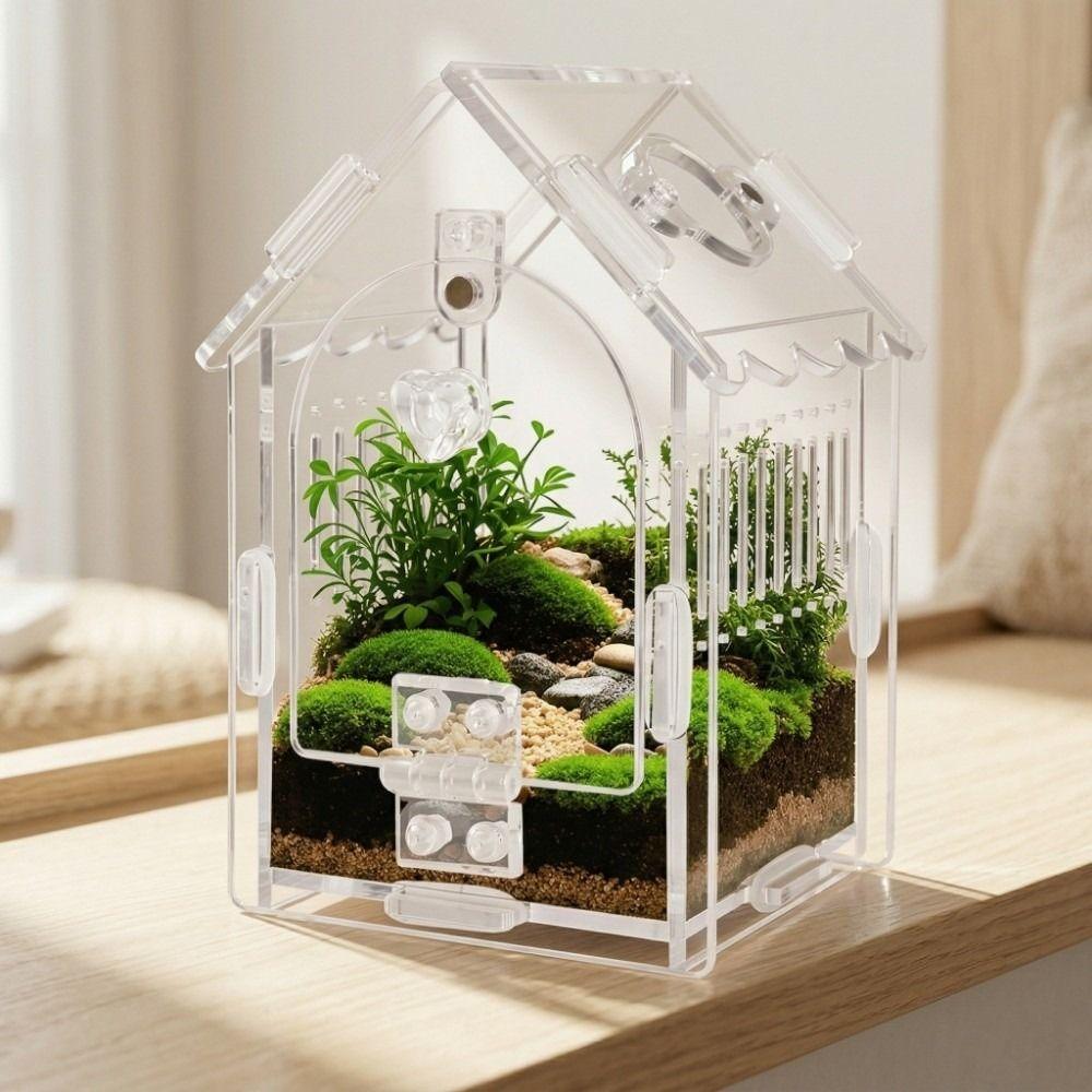 Portable Jumping Spider Enclosure Removable Bug Habitat Reptile Pet Ecological Box Small Pets