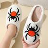 Fashion Casual White Cartoon Cotton Slippers for Women Winter 2025 Indoor Warm Plush Slides Woman Non-Slip Lightweight Shoes Lady