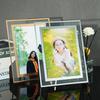 7-inch Transparent Glass Photo Frame for Travel Souvenirs and Children's Photography Display