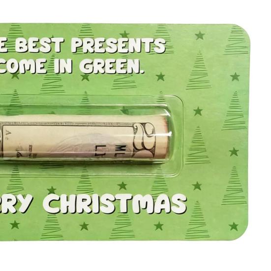 Bruh Money Holder Christmas Tree Hanging Cash Holder Card Decoration Ornament Festival Party Holiday Money Gift