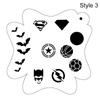 2Pcs Plastics DIY Makeup Stamps Temporary Tattoos Stencils for Body Painting Face Art Paint Template