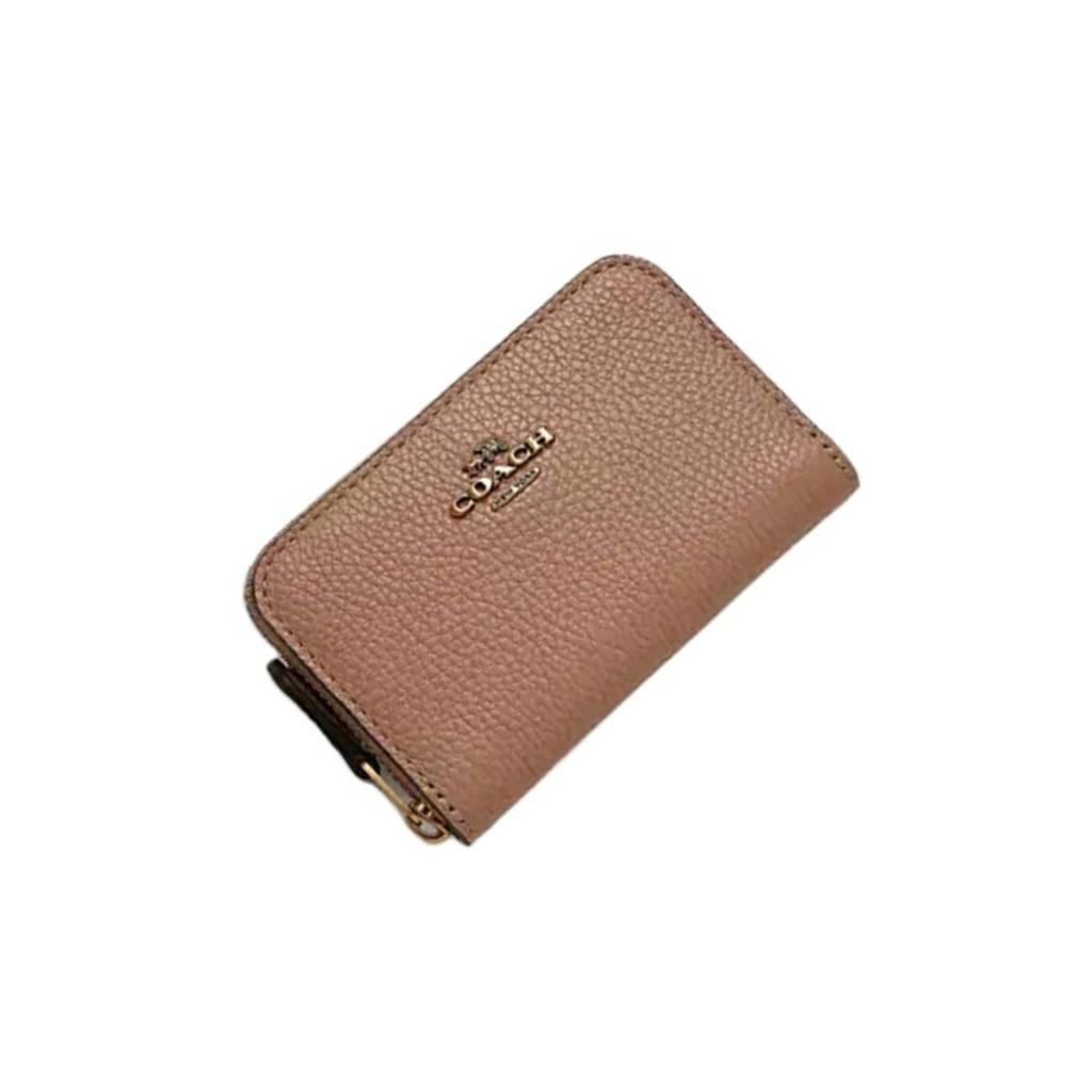 Coach Кошелек на молнии с логотипом Женский кошелек Коричневый C2476G-B4TP