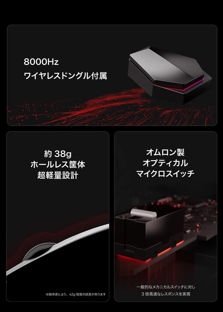 Беспроводная игровая мышь ATK Blazing Sky F1 весом примерно с максимальной частотой опроса 8000 Гц Ультралегкая Ultimate, 38 г, (F1 ULTIMATE)