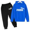 Kids Autumn Winter Clothes Hoodie Letters Brand Pullover Boys Girl 3-12 Years Sweatshirt+Pants Charming Leisure Party Sports Set