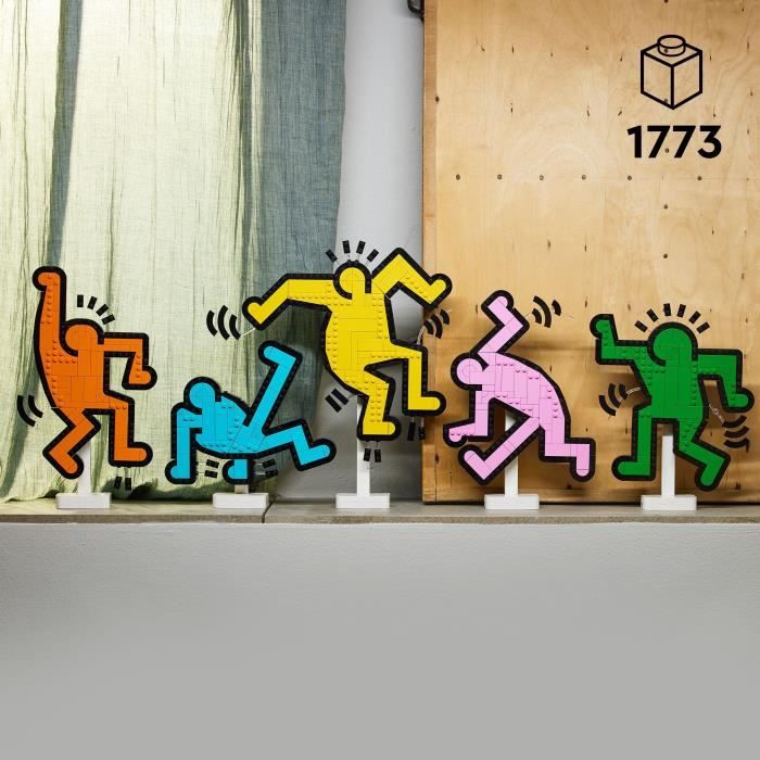 LEGO® 31216 Art Keith Haring, Les Figures Dansantes, Décoration d’Intérieur et Set de Construction pour Adultes