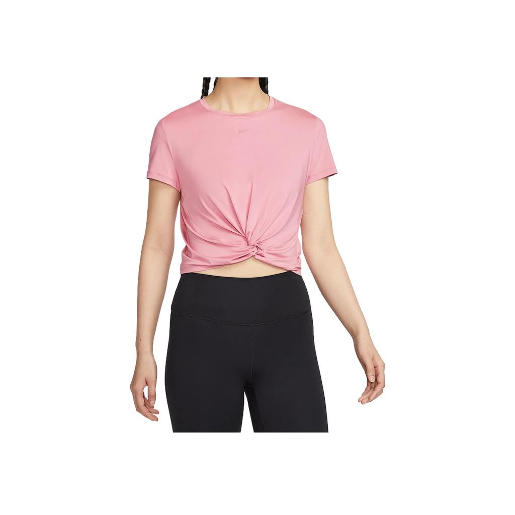 Новая женская футболка Nike Dri Fit Regular Element Розовый/Черный HJ1055-699