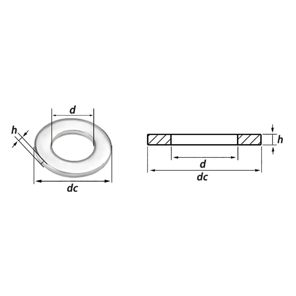 304 Stainless Steel M1.6 M2 M3 M5 M6 M8~ M24 Gasket Ultra-thin Metal Screw Flat Washer Standard Increase Thickened Meson Washer