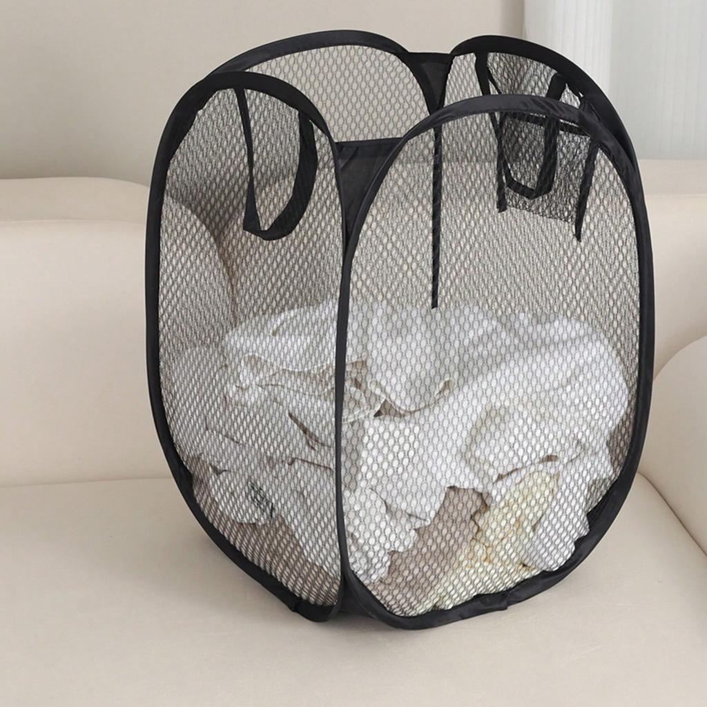 1pc-Folding Dirty Laundry Sorting Basket Washing FrameBathroomCloth MeshStorage BagFrame Bucket LaundryOrganizers Storage Pouch