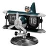 Table Clock Alarm Clock Retro Airplane Clock with Auto Mechanism for Home Office Battery Powered Silent Digital Desk