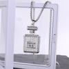 Creative Personality Sweater Chain Female Hip-hop Dance Fashion Perfume Bottle with Diamond Pendant Long Necklace Male Accessories