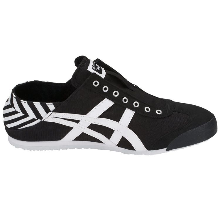 ONITSUKA TIGER Mexico 66 Нескользящие Прочные Низкие Кроссовки Унисекс Кроссовки Черно-Белые D342N-9001