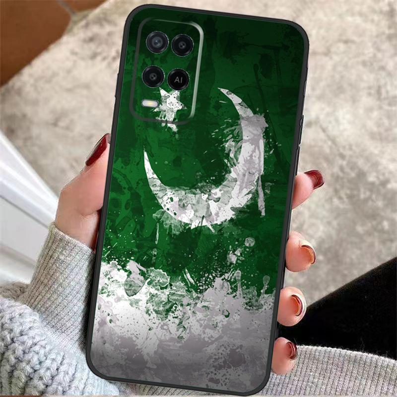Чехол-баннер Флаг Пакистана для Oppo A57 A17 A77 A40 A78 A54 A74 A94 A76 A16 A96 A18 A60 A80 A38 A58 A98 A15 A5 Pro