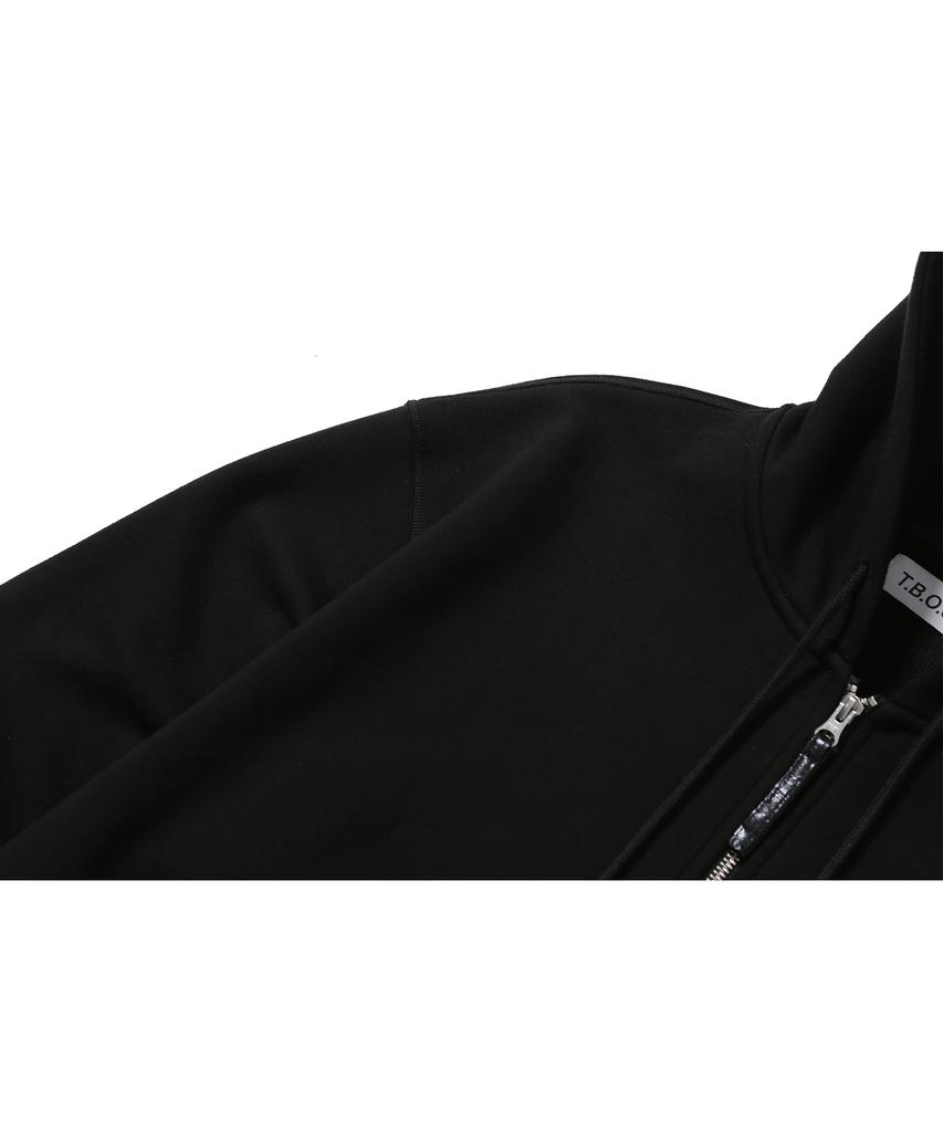 T.B.O.S Cut-Off Zip-Up Hoodie Black