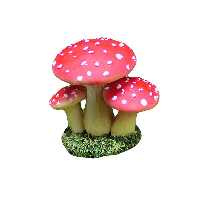 Mini Resin Simulate Mushroom Ornament Garden Artificial Mushroom Figurine DIY Landscape Garden Terrarium Lawn Decorations